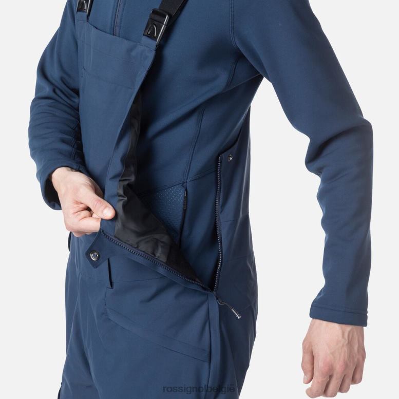 Heren relaxte bretelbroek donkermarine bodems Rossignol NF00D363