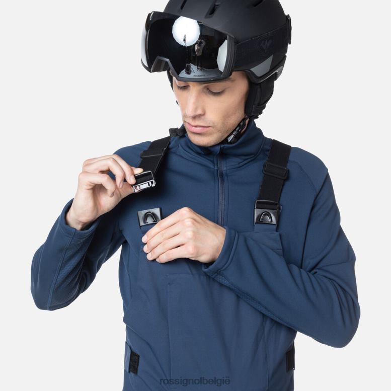 Heren relaxte bretelbroek donkermarine bodems Rossignol NF00D363