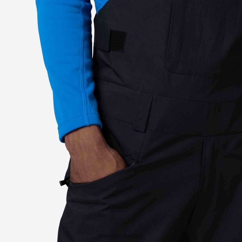 Heren relaxte bretelbroek zwart bodems Rossignol NF00D227