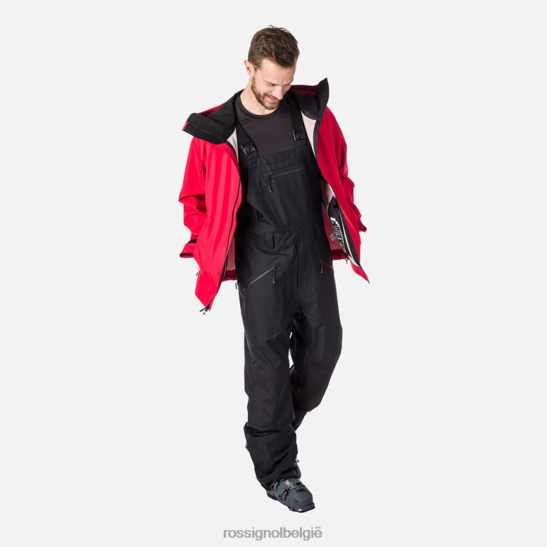 Heren skpr drielaagse bretelbroek zwart bodems Rossignol NF00D129