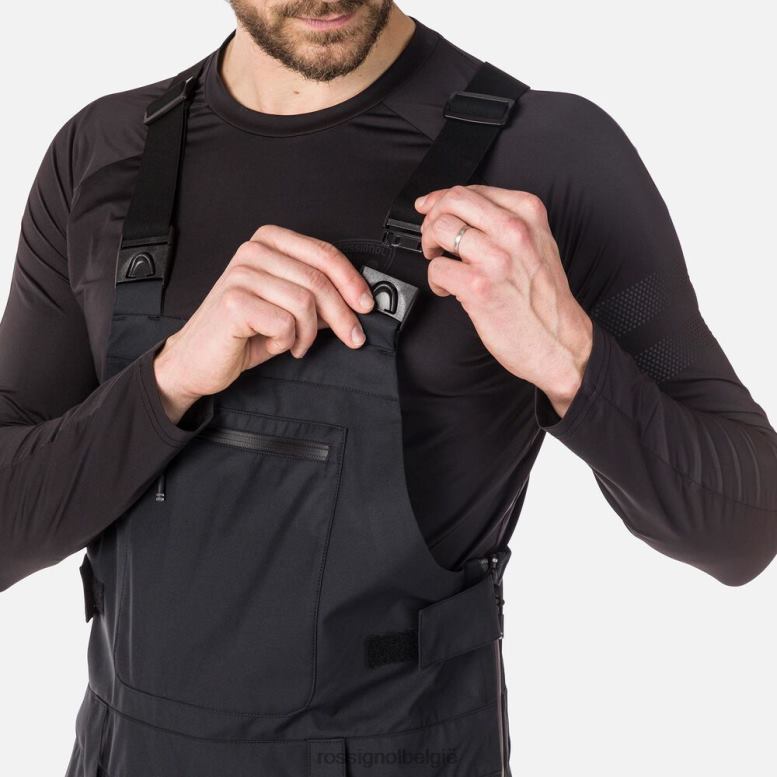 Heren skpr drielaagse bretelbroek zwart bodems Rossignol NF00D129