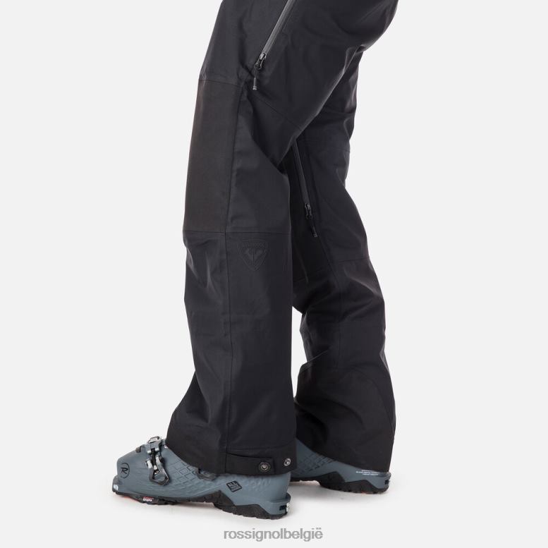 Heren skpr drielaagse bretelbroek zwart bodems Rossignol NF00D129