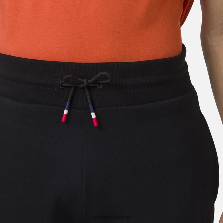 Heren fleece joggingbroek met logo zwart bodems Rossignol NF00D425