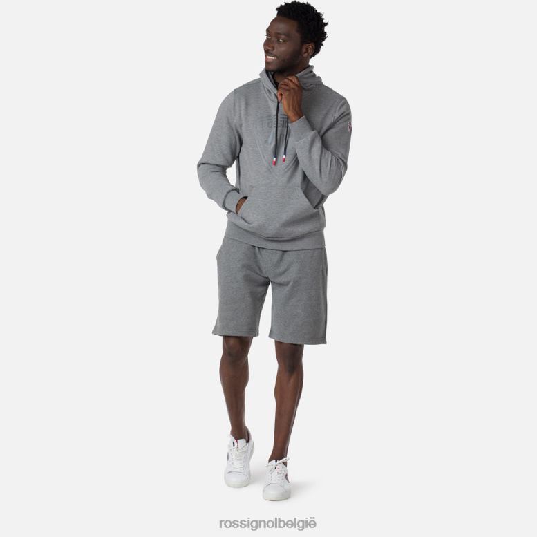 Heren Katoenen korte broek met logo heidegrijs bodems Rossignol NF00D498