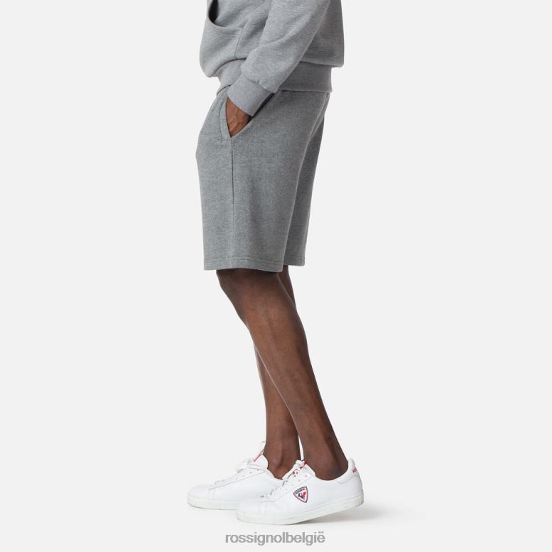 Heren Katoenen korte broek met logo heidegrijs bodems Rossignol NF00D498