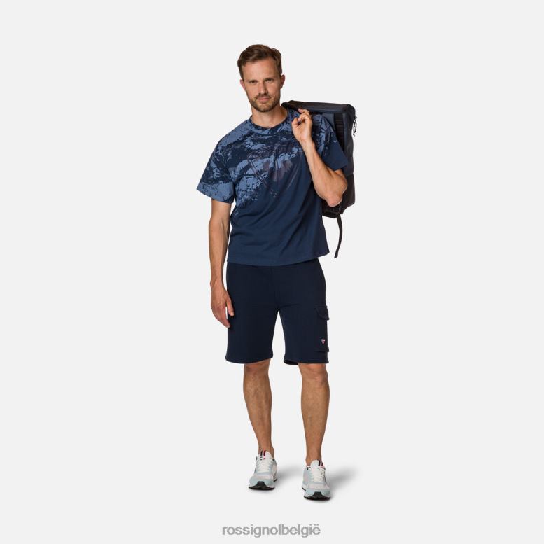 Heren comfortabele katoenen korte broek donker marine bodems Rossignol NF00D132