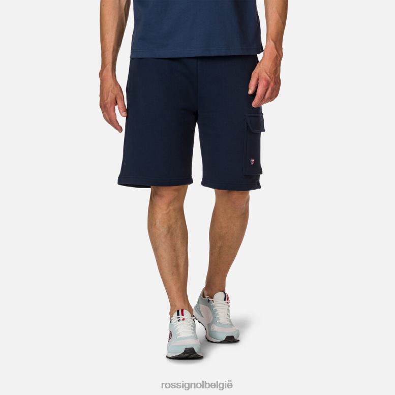Heren comfortabele katoenen korte broek donker marine bodems Rossignol NF00D132