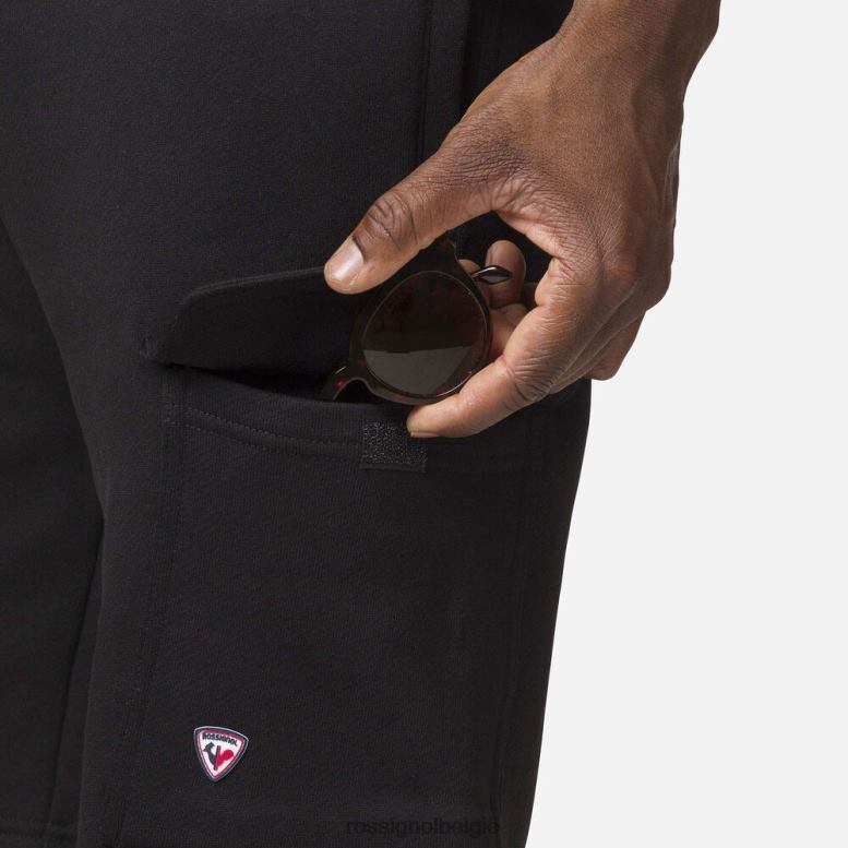 Heren comfortabele katoenen korte broek zwart bodems Rossignol NF00D104