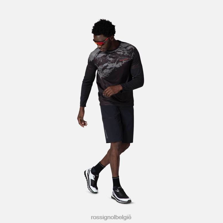 Heren korte broek zwart bodems Rossignol NF00D155