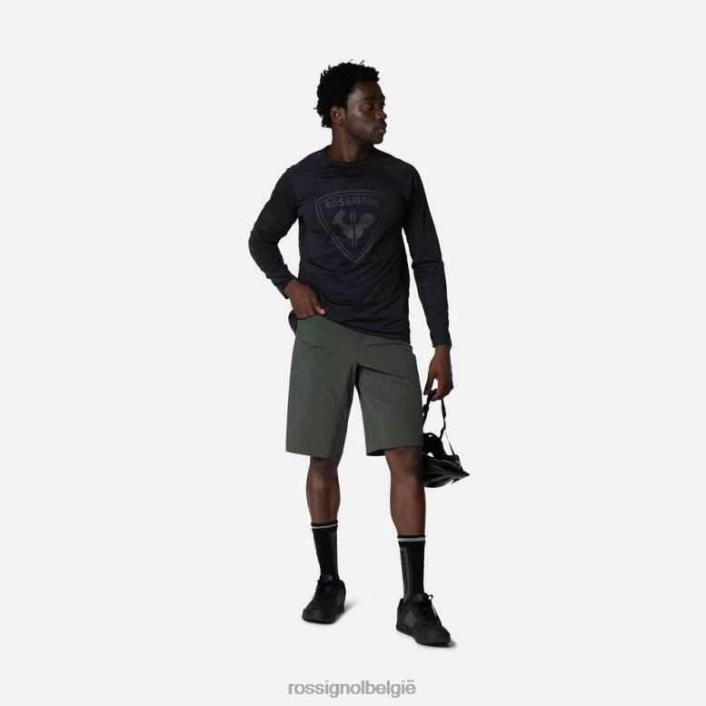 Heren mountainbike korte broek ebbenhoutgroen bodems Rossignol NF00D507
