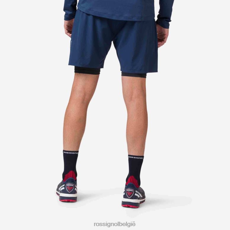 Heren trailrunning korte broek donker marine bodems Rossignol NF00D126