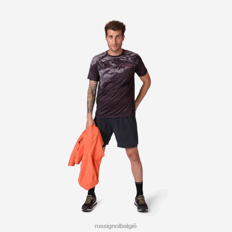 Heren trailrunning korte broek zwart bodems Rossignol NF00D135