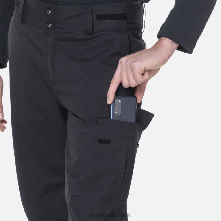 Heren relaxte skibroek zwart bodems Rossignol NF00D362