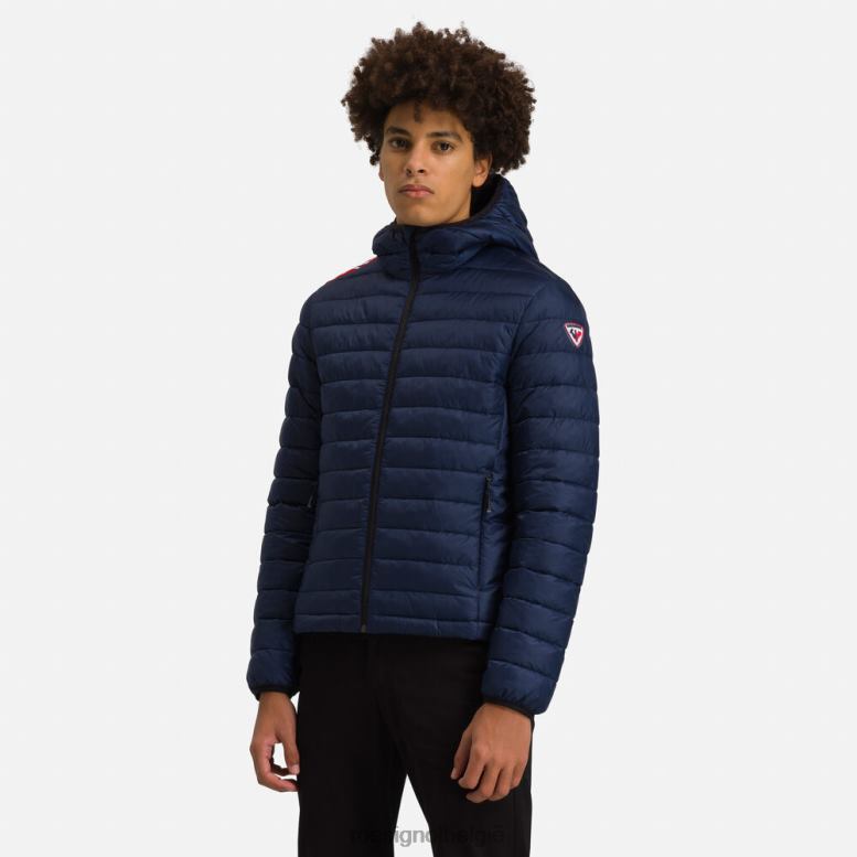 Heren geïsoleerde jas met capuchon 180gr donkermarine toppen Rossignol NF00D141