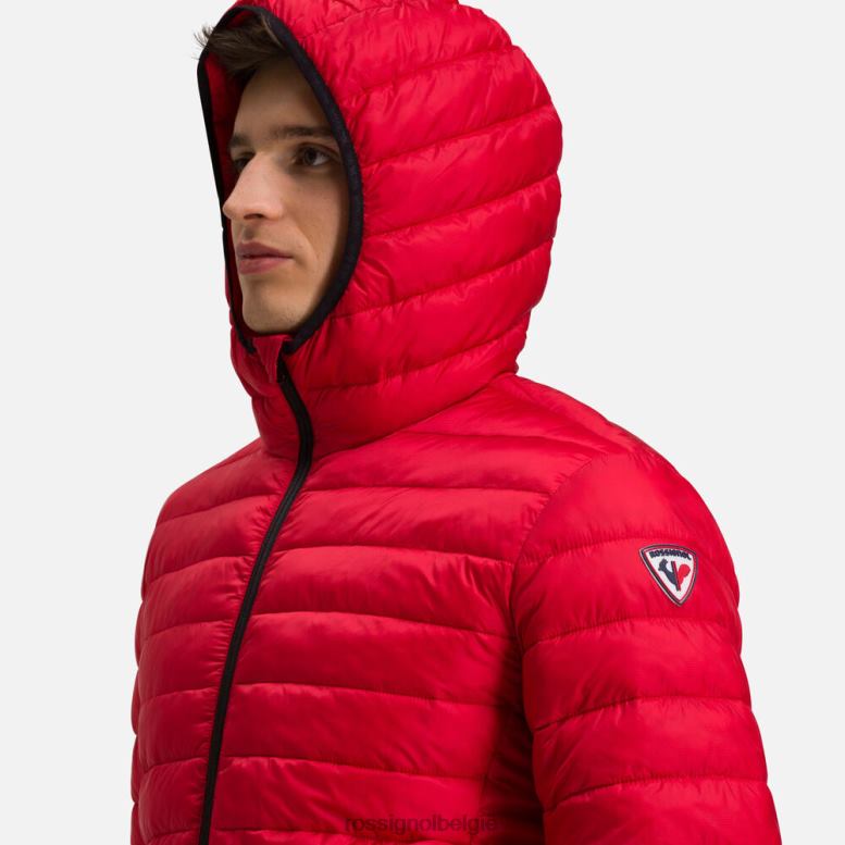 Heren geïsoleerde jas met capuchon 180gr karmijn toppen Rossignol NF00D341