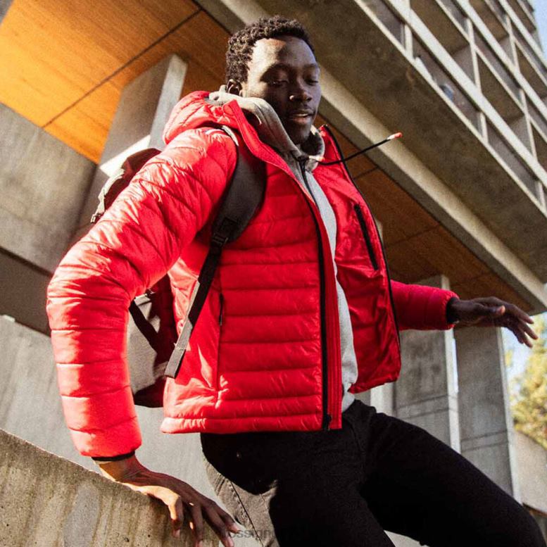 Heren geïsoleerde jas met capuchon 180gr karmijn toppen Rossignol NF00D341