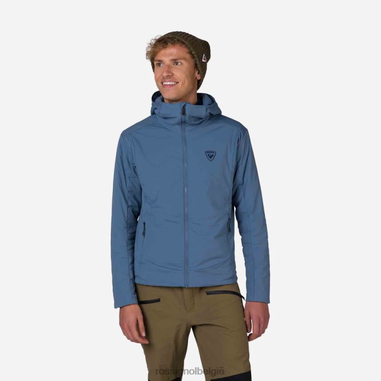 Heren capuchonjack aan de zijkant marineblauw toppen Rossignol NF00D282