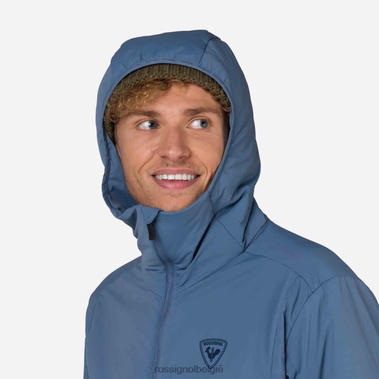 Heren capuchonjack aan de zijkant marineblauw toppen Rossignol NF00D282