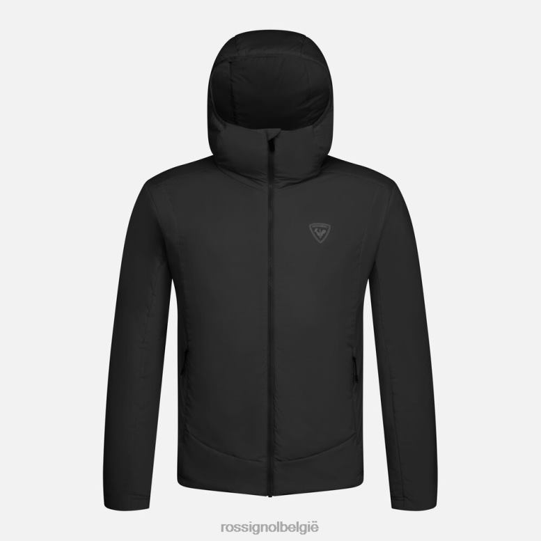 Heren capuchonjack aan de zijkant zwart toppen Rossignol NF00D205