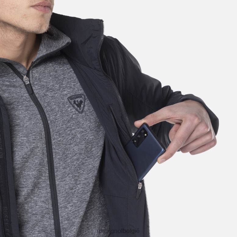 Heren jas aan de zijkant zwart toppen Rossignol NF00D393