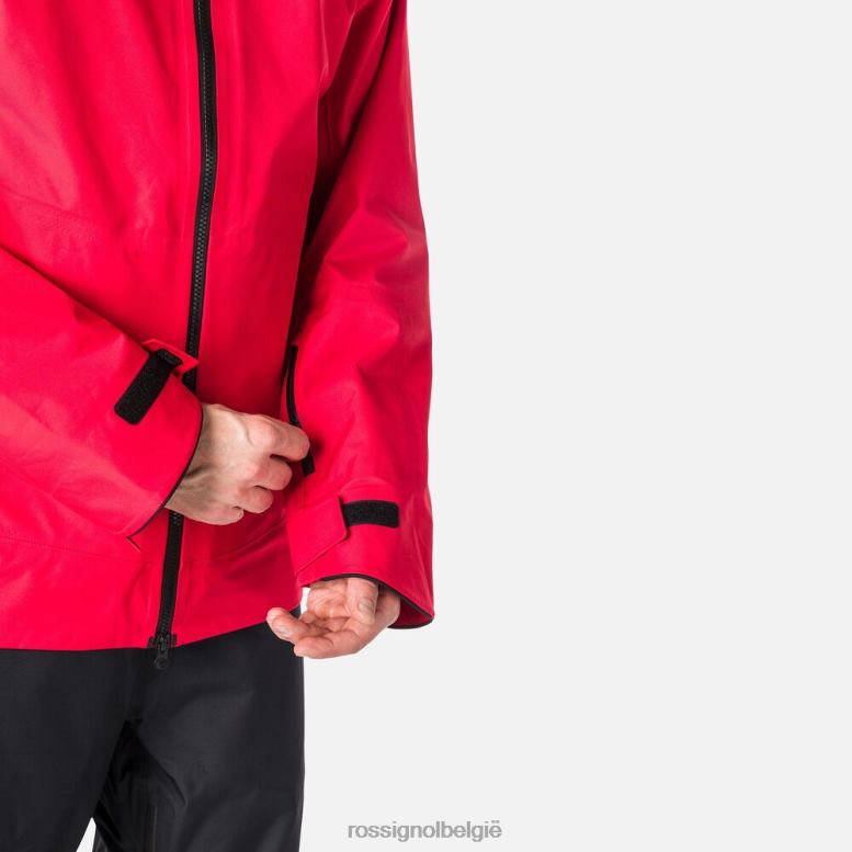Heren skpr drielaags jack sportrood toppen Rossignol NF00D436