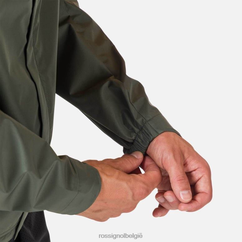 Heren actieve regenjas ebbenhoutgroen toppen Rossignol NF00D187