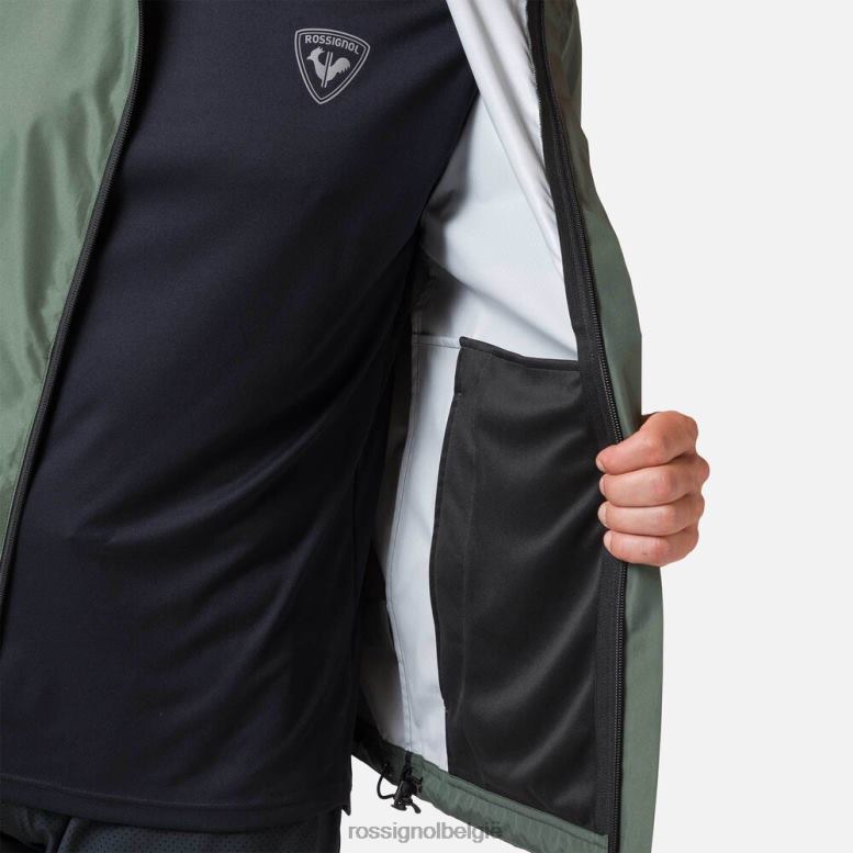 Heren actieve regenjas ebbenhoutgroen toppen Rossignol NF00D187