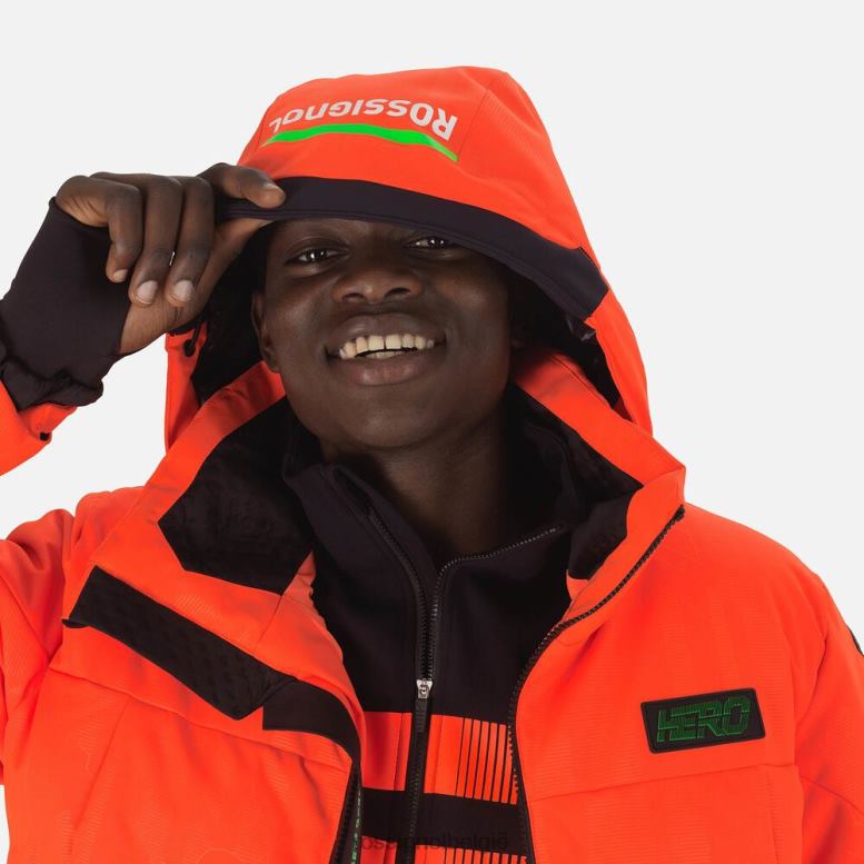 Heren Hero Depart ski-jas neonrood toppen Rossignol NF00D605