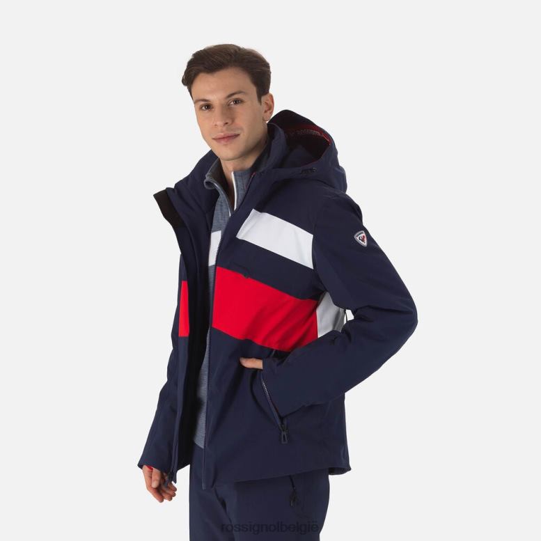 Heren Reageer merino ski-jas donkermarine toppen Rossignol NF00D181