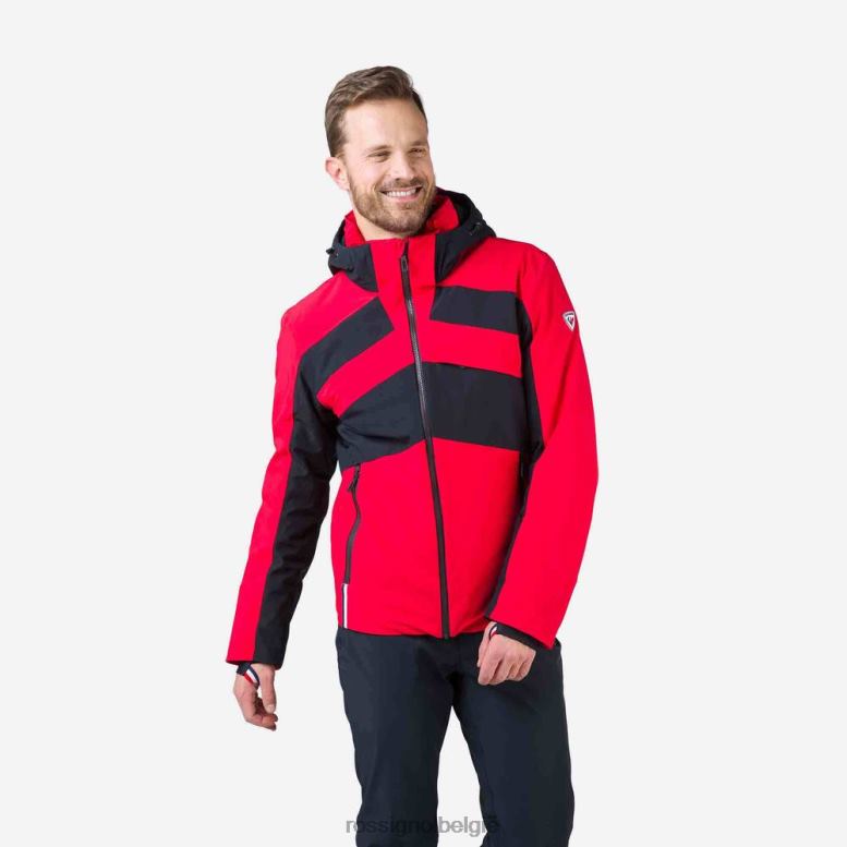 Heren Reageer merino ski-jas sportrood toppen Rossignol NF00D592