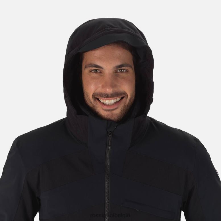 Heren Reageer merino ski-jas zwart toppen Rossignol NF00D599