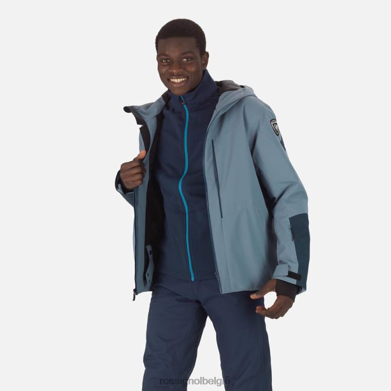 Heren functionele ski-jas blauw grijs toppen Rossignol NF00D118