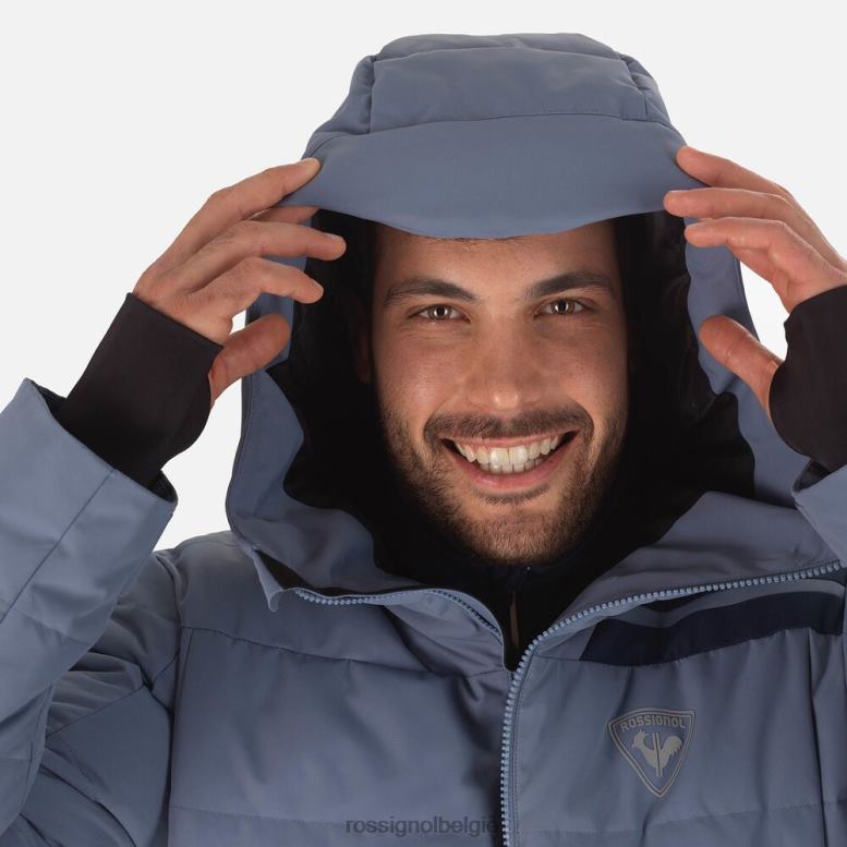 Heren rapide ski-jas blauw grijs toppen Rossignol NF00D138