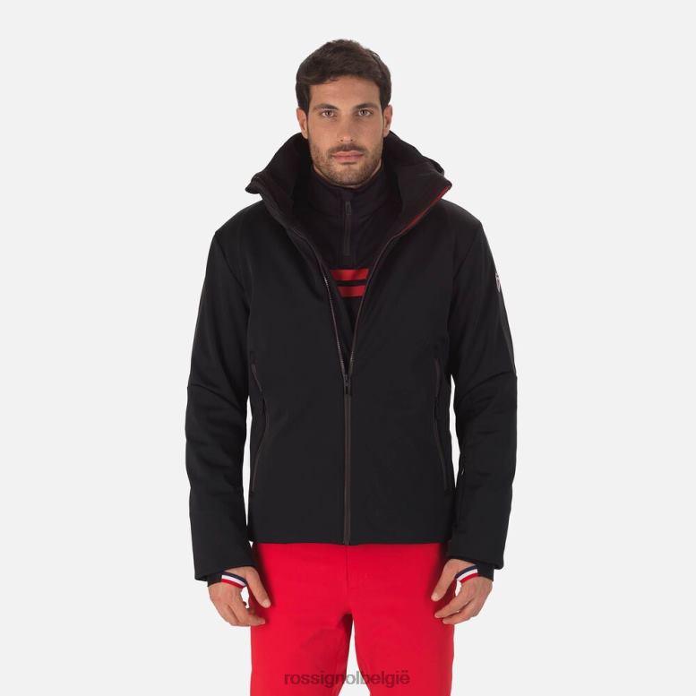 Heren softshell platte ski-jas zwart toppen Rossignol NF00D636