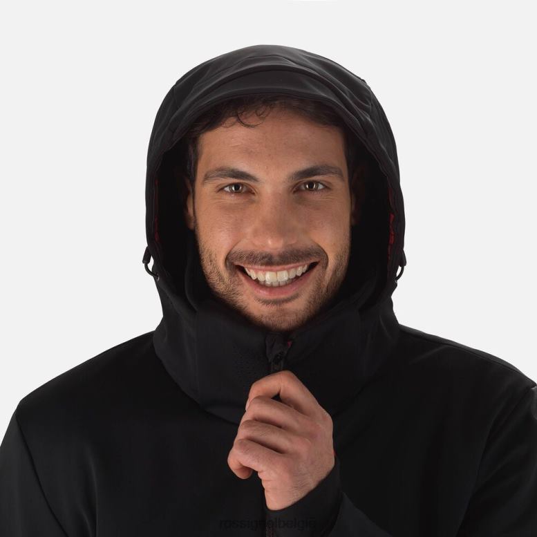 Heren softshell platte ski-jas zwart toppen Rossignol NF00D636