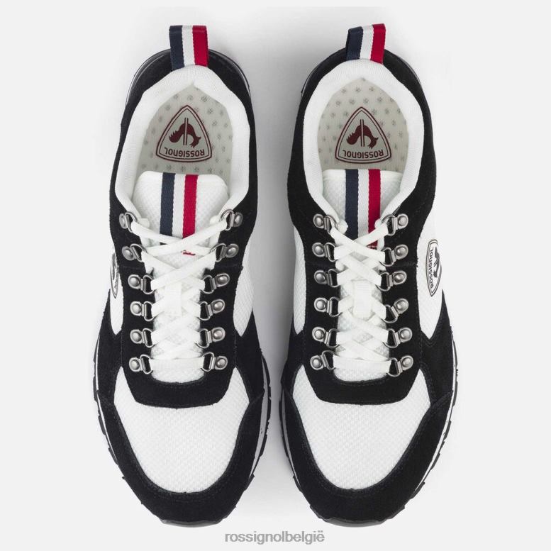 Heren Heritage speciale sneakers zwart wit schoenen Rossignol NF00D509
