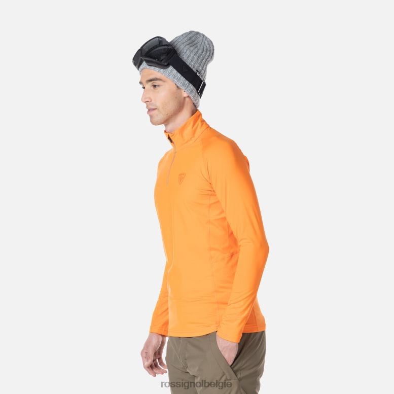 Heren Klassiek basislaagtopje met halve rits signaal toppen Rossignol NF00D450