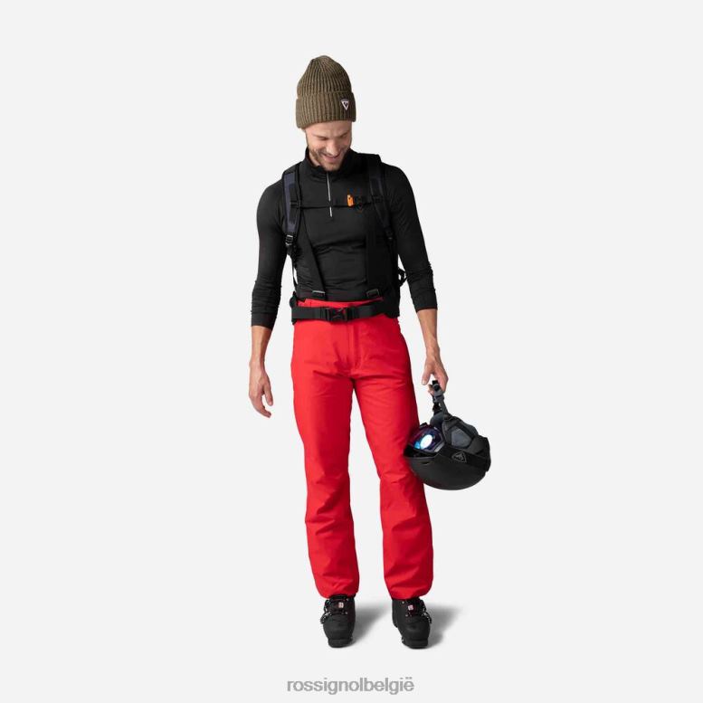 Heren Klassiek basislaagtopje met halve rits zwart toppen Rossignol NF00D347