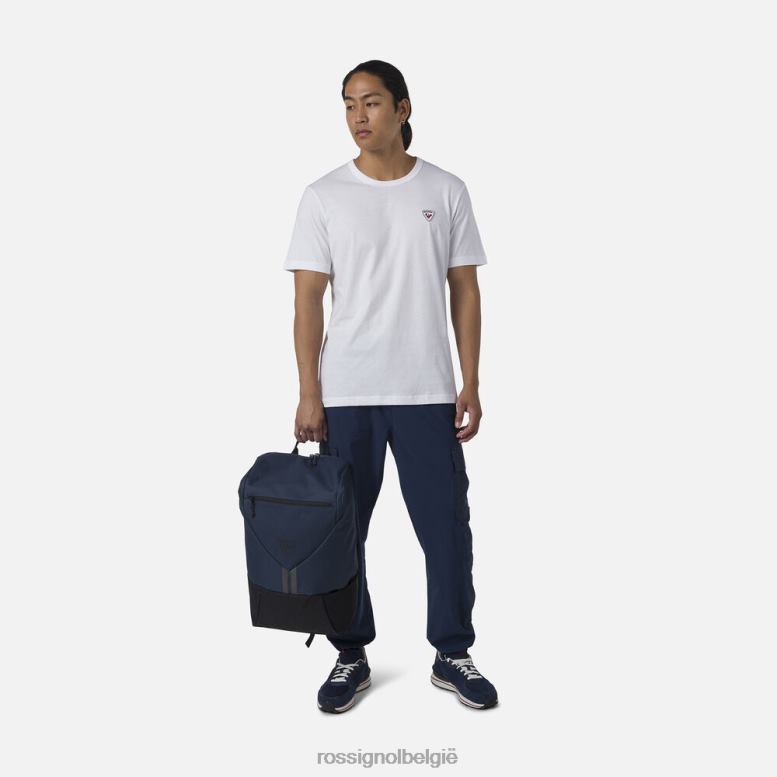 Heren Effen T-shirt met logo wit toppen Rossignol NF00D40