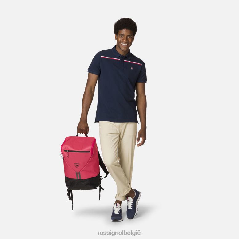 Heren Poloshirt met logoband donker marine toppen Rossignol NF00D515