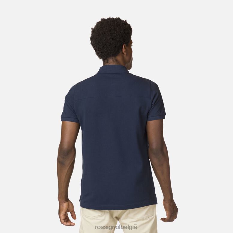 Heren Poloshirt met logoband donker marine toppen Rossignol NF00D515
