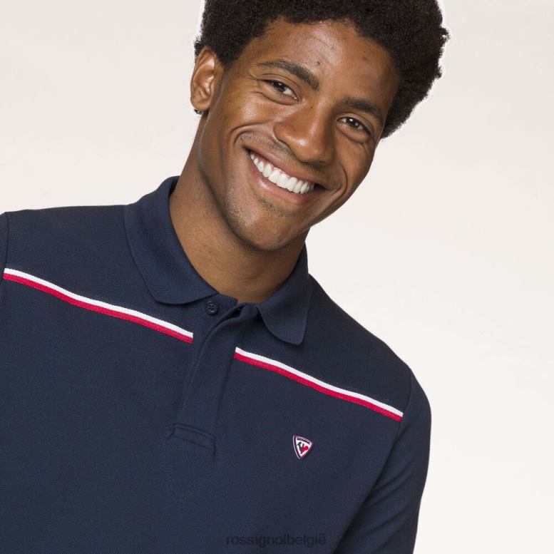 Heren Poloshirt met logoband donker marine toppen Rossignol NF00D515