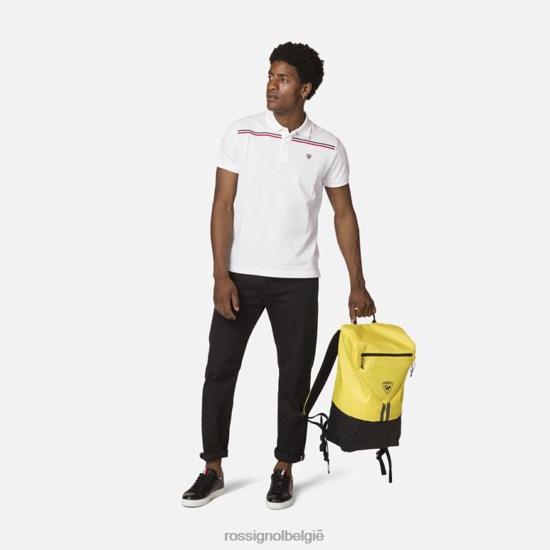 Heren Poloshirt met logoband wit toppen Rossignol NF00D80