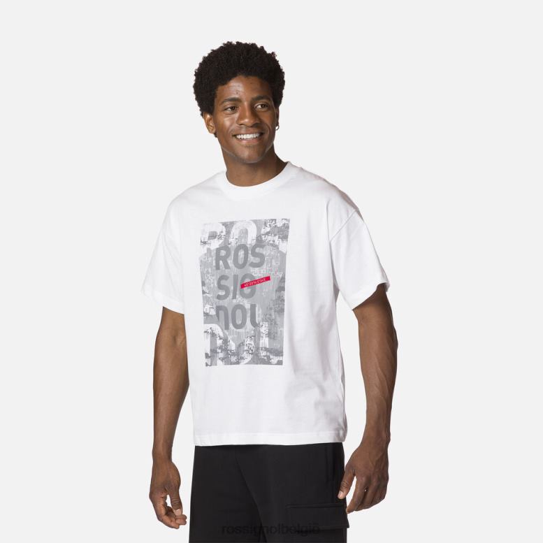 Heren comfortabel katoenen T-shirt met grafische print wit toppen Rossignol NF00D13