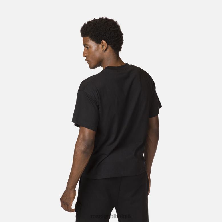 Heren comfortabel katoenen T-shirt met grafische print zwart toppen Rossignol NF00D15