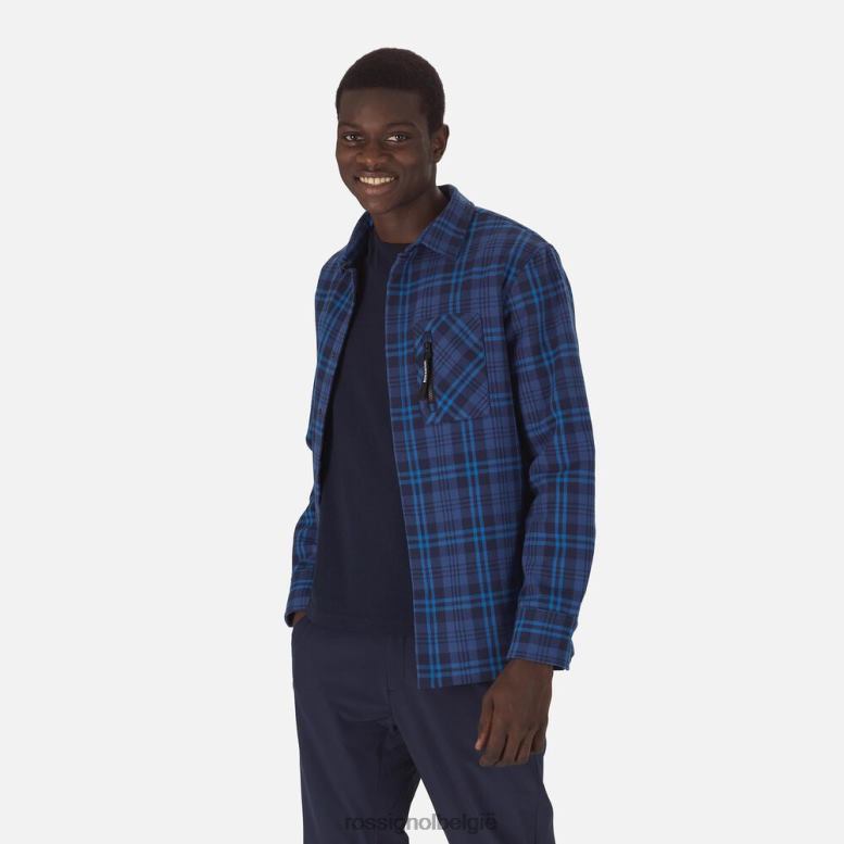 Heren flanellen hemd donkermarine toppen Rossignol NF00D76