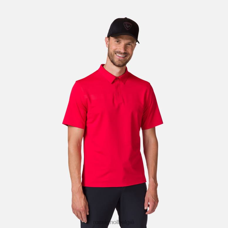 Heren lichtgewicht ademend poloshirt sportrood toppen Rossignol NF00D110