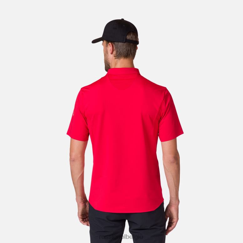Heren lichtgewicht ademend poloshirt sportrood toppen Rossignol NF00D110