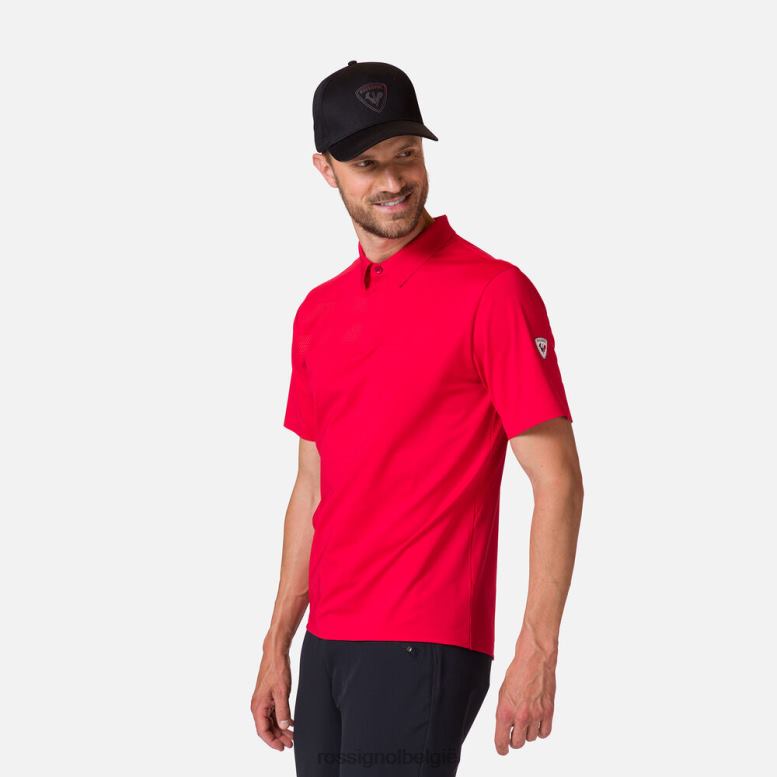 Heren lichtgewicht ademend poloshirt sportrood toppen Rossignol NF00D110