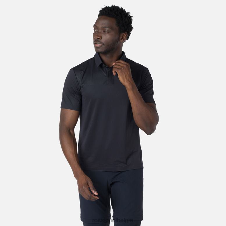 Heren lichtgewicht ademend poloshirt zwart toppen Rossignol NF00D11